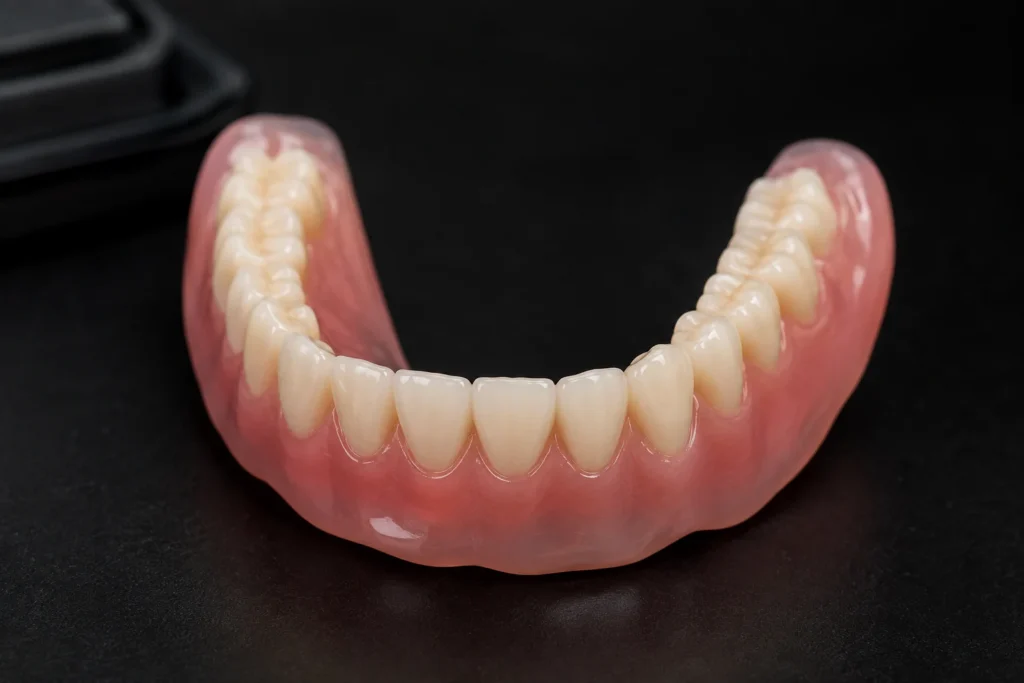Prótesis removible dental en Medellín Recupera función estética y comodidad - Prótesis removible inferior - Be Dharma Dental