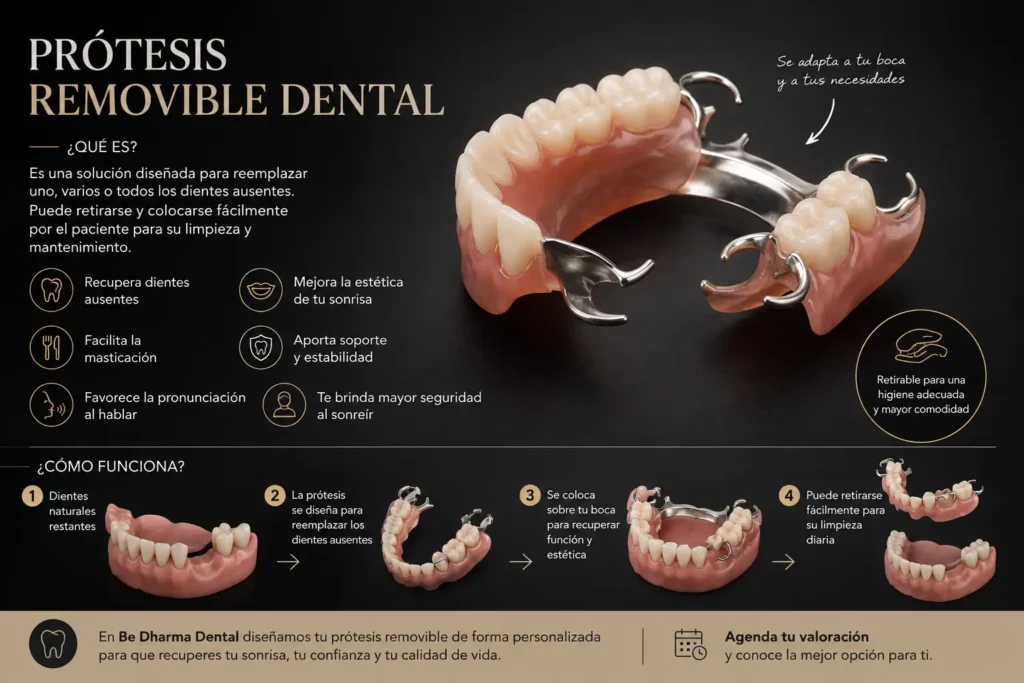 Prótesis removible dental en Medellín Recupera función estética y comodidad - protesis removible dental - Be Dharma Dental