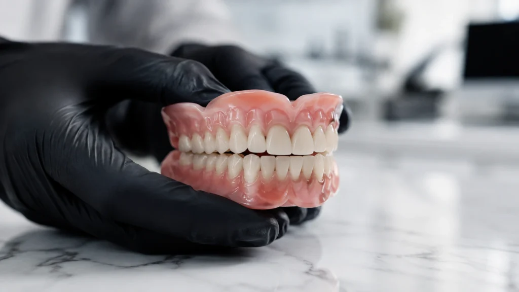 Caja de dientes conoce las alternativas para volver a sonreír -Caja de dientes removible o prótesis total convencional - Be Dharma Dental
