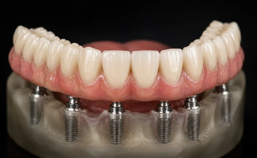Caja de dientes conoce las alternativas para volver a sonreír - Prótesis híbrida sobre implantes - Be Dharma Dental